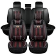 thumbnail image 1 of Maidao Car Seat Covers for Volvo for S90 2016-Present 5 Seats Compatible Airbag Leather Waterproof Front Rear Cushion Protector Full Set with Headrest with Headrest Black, 1 of 6