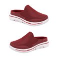 thumbnail image 1 of 1 Paire Femmes Portable Style Décontracté Sandales à Enfiler en Maille Portable Lavable Voyage Respirant Design Simple Pantoufle Sandale Chaussures Rouge Taille 45, 1 of 9