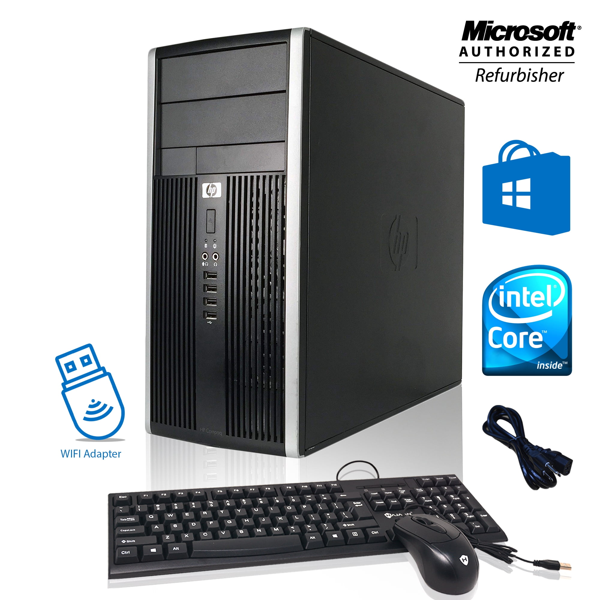 HP Compaq 8300 Tower Computer PC, 3.20 GHz Intel i5 Quad Core, 16GB DDR3 RAM, 512GB SSD Hard Drive, Windows 10 Professional 64 bit Refurbished