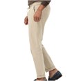 thumbnail image 3 of Pants for Men, Mens Fashion Drawstring Elastic Waist Solid Color Casual Length Pants, 3 of 8