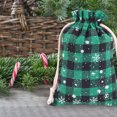 thumbnail image 2 of WHEANG Party Decor Colth Plaid Drawstring Bag Stocking Storage Sack Present Xmas Gift Bags Party Favors Bag, 2 of 3