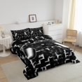 thumbnail image 3 of YST Gaming Bedding for Boys, Gamepad Twin Size Comforter Sets, Grey Geometric, Black Reversible, 3 of 7