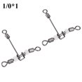thumbnail image 3 of 10Pcs/set Durable T-shape Cross-line Fishing Swivels Connectors Accessories (1/0*1), 3 of 13