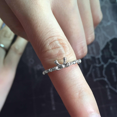 thumbnail image 3 of Bowknot Design Women Girl Rhinestone Ring with Micro Ring; Bowknot Paved Bow Tie for Party Dating, 3 of 7