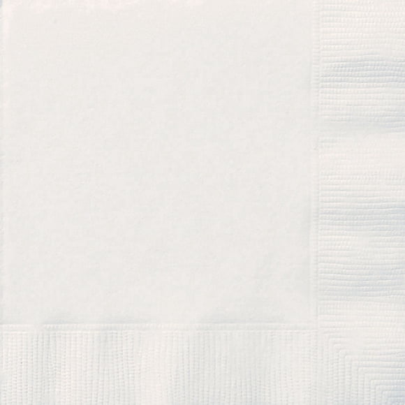 Serviettes de table blanches, 20 ct