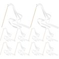 thumbnail image 1 of CIMAXIC 10pcs White Wedding Delicate Ribbon Streamers Fairy Stick Cheer Props Party Supplies Favors With Golden Bell Random Style,11.81"X0.2"X0.2", 1 of 5