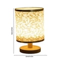 thumbnail image 3 of Fabric Shade Table Lamp for Bedside or Desk – Wood Base USB Lamp with Soft Eye-Caring Light for Home or Office, 3 of 9