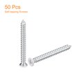 thumbnail image 3 of Unique Bargains ST4x40mm White Screws Self Tapping Screws, 50 Pack Flat Head Phillips Wood Screws for Woodworking, 3 of 4