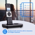 thumbnail image 4 of Bisofice D1002 US Plug 100-240V Digital Cordless Phone with 3-Line LCD, 5 Handset Registration, 3-Way Conference Calling, 16-Language Menu, 50-Entry Phone Book, Call Transfer & Intercom, 2, 4 of 6