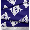 thumbnail image 2 of Soimoi Cotton Voile Fabric Fish Block Decor Fabric Printed Yard 42 Inch Wide, 2 of 3