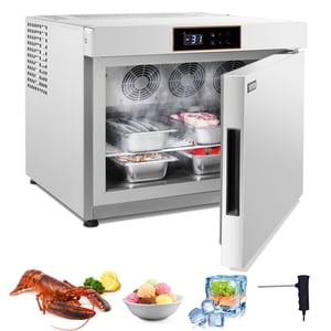 VEVOR 32L Congélateur commercial de souffle 4 Boîtes Blast Chiller Chest Crème glacée de fruits de mer