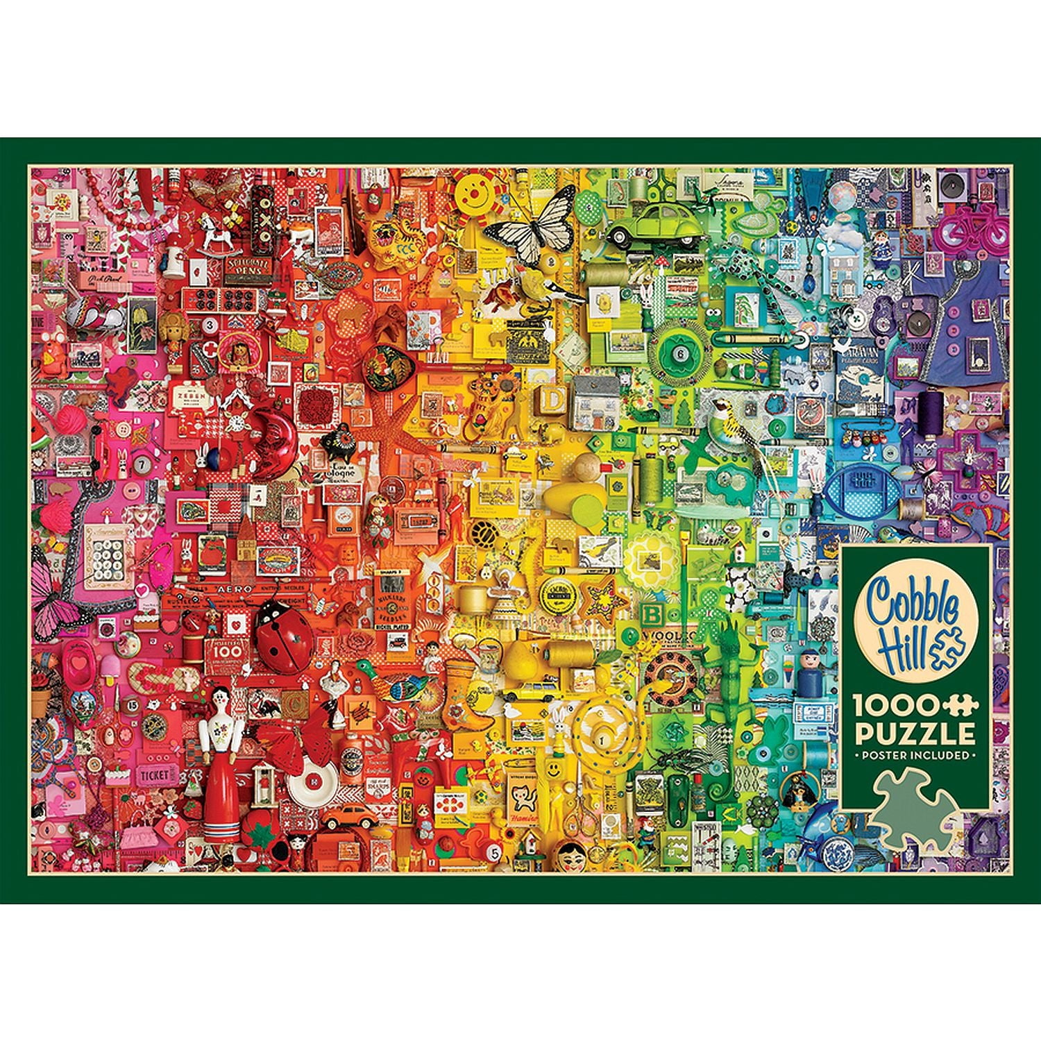 Cobble Hill Jigsaw Puzzle - Colorful Rainbow, 1000 Piece Puzzle