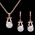 thumbnail image 2 of Ensemble de Bijoux de Mariage Mode Collier Boucles d'Oreilles en Strass Ensemble de Bijoux de Mariée, 2 of 10
