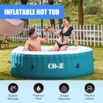 thumbnail image 1 of CO-Z 7' Inflatable Hot Tub Portable 4-6 Person Round Spa Tub for Patio Backyard Green, 1 of 9