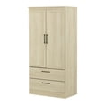 thumbnail image 2 of South Shore Acapella Wardrobe Armoire, in Bleached Oak, 2 of 15