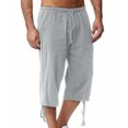 thumbnail image 1 of Weiqiqre Mens Pants Solid Color Casual Pants Casual Loose Straddle Pants Amall Foot Pants Full Length Pants Perfect for Outdoor Work and Casual Streetwear in Spring and Fall Seasons, 1 of 7
