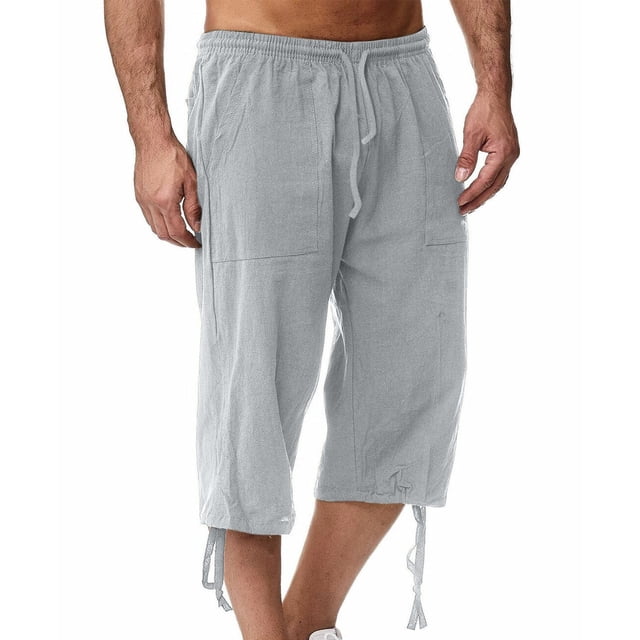 Weiqiqre Mens Pants Solid Color Casual Pants Casual Loose Straddle Pants Amall Foot Pants Full Length Pants Perfect for Outdoor Work and Casual Streetwear in Spring and Fall Seasons