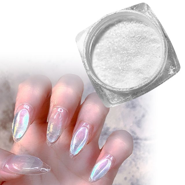 Riforla Ice Cube Manicure Pearl Powder Ice Muscle Powder Highlight Powder Ice Transparent Nail Decoration Shiny Nail Powder