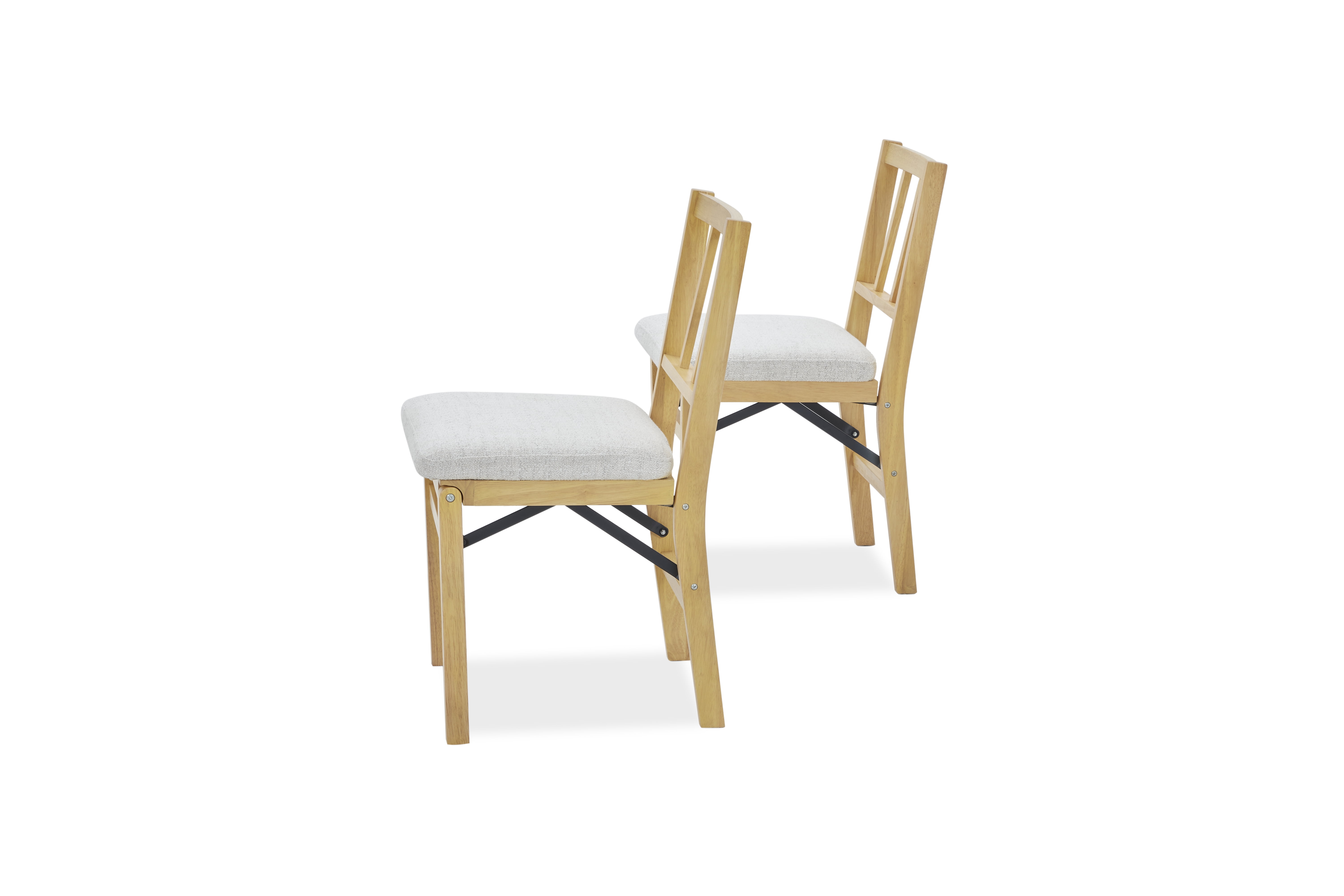 Mainstays Basic Folding  Fabric Chair 2PK-Wheat