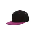 thumbnail image 1 of Top Headwear Flat Bill Adjustable Snapback Cap - Black/Pink, 1 of 2