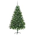 thumbnail image 1 of vidaXL Artificial Pre-lit Christmas Tree with Ball Set 210 cm Green, 1 of 5