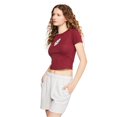 thumbnail image 4 of No Boundaries Women's Rib Baby Tee, 4 of 6