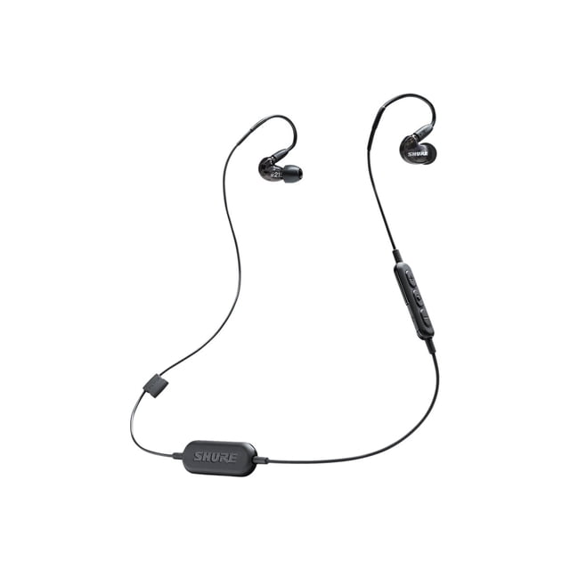 Shure SE215 Wireless - Sound Isolating - earphones with mic - in-ear - over-the-ear mount - Bluetooth - wireless - noise isolating - translucent black