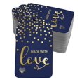 thumbnail image 1 of Inkdotpot 50 Pack Made With Love Text Favor Paper Tags Craft Real Gold Foil Hang Tag, 1 of 6