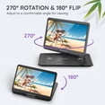 thumbnail image 3 of BOIFUN Portable DVD Player with 15.6" Large HD Screen, 6 Hours Rechargeable Battery, Support USB/SD Card/Sync TV and Multiple Disc Formats,Car Dvd Player with High Volume Speaker, 3 of 11