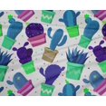 thumbnail image 5 of oneOone Tissu Coton Soie Feuilles et Floral à Blocs Imprimés BTY 42 Pouces de Large, 5 of 5