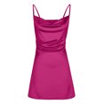thumbnail image 4 of EQWLJWE Longue Robe pour Femmes Mode pour Femmes Couleur Unie Bretelles Dos Ouvert Robe Aguichant à Taille, 4 of 6