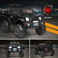 thumbnail image 4 of Costway 12V Kids Ride On Truck RC Car w/ LED Lights Music Trunk Black, 4 of 10