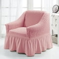 thumbnail image 1 of Stretch Wing Chair Slipcovers,Pleated Ruffled Skirt Armchair Slipcover,Stretch Slipcovers for Sofa,Seersucker Armchair Covers with Skirt Ruffle,Living Room Sofa Slipcover Furniture Protector, 1 of 9