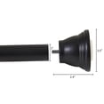 thumbnail image 5 of Mayott Adjustable Shower Curtain Tension Rod with 12-Piece Hook Set in Black, 5 of 5