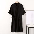 thumbnail image 1 of LSLJS Pyjama pour Hommes Peignoir de Mode Robe de Chambre Manches Trois Quarts Pyjama Doux d'Automne Tenue de Nuit Cadeaux pour Femmes, 1 of 3