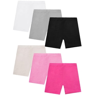 6 Pack Childrens Solid Color Girls' Bike Shorts Sports Pants Casual Home Shorts Dance Multicolor