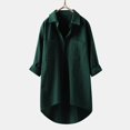 thumbnail image 3 of Women‘s Casual Linen Blouses Tops Long Sleeve Button Down Shirts, 3 of 6
