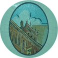 thumbnail image 1 of Ahgly Company Tapis d'Intérieur Ronds de Style Transitionnel Lavables à la Machine, Vert Turquoise, 4 Pieds Rond, 1 of 7