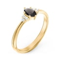 thumbnail image 3 of Birthstone Oval Ring with Shoulder Accents - Smokey Quartz (June), 3 of 5
