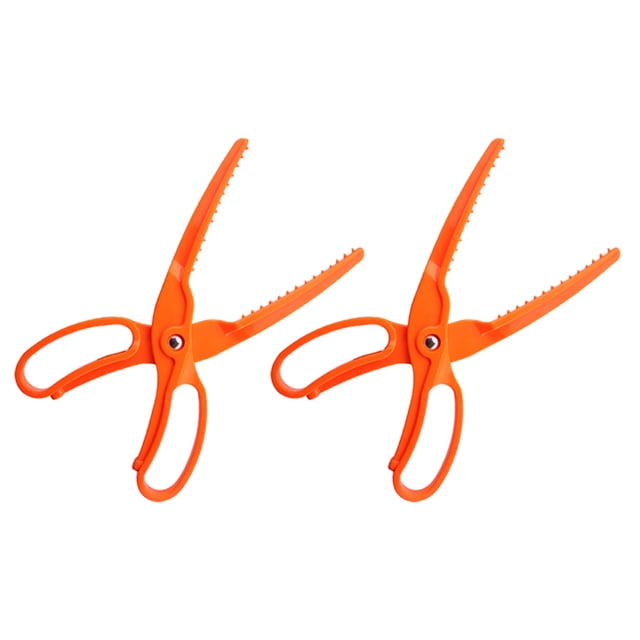 Xingzhi 2Pcs Fishing Pliers Line Scissors Controller Hook Remover Plastic Multifunctional Tackle Tools Fittings Orange