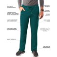 thumbnail image 3 of Adar Addition Scrubs for Men - Slim Leg Cargo Drawstring Scrub Pants - A6106 - Dark Teal - 3X, 3 of 8