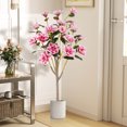 thumbnail image 2 of Costway 2 PCS 51" Artificial Magnolia Tree with Elegant PEVA Leaves Multi-branch Trunks, 2 of 10