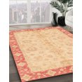 thumbnail image 2 of Ahgly Company Indoor Round Abstract Yellow Abstract Area Rugs, 8' Round, 2 of 6