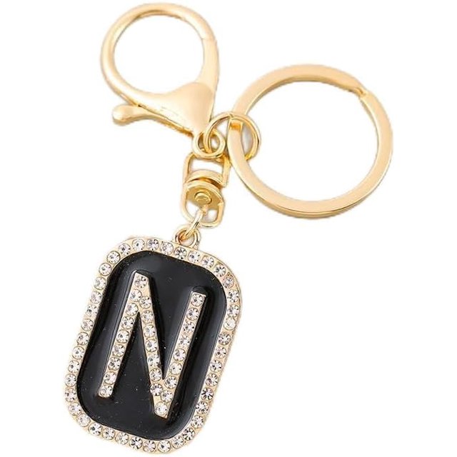 Letter Keychain,26 Letters A-Z Decorative Letter Keychain,Name Keychain for Women Girls Men Teenager Gift