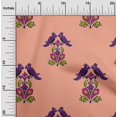 thumbnail image 1 of oneOone Polyester Lycra Fabric Leaves|Bird & Floral Block Print Fabric BTY 56 Inch Wide, 1 of 4