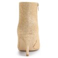 thumbnail image 4 of Unique Bargains Bottines à Talons Aiguilles à Paillettes à Bout Pointu pour Femmes, 4 of 7