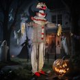 thumbnail image 2 of Outsunny Clown Citrouille Animé Halloween Taille Réelle 68 Pouces, Accessoires de Fête Intérieure, 2 of 10