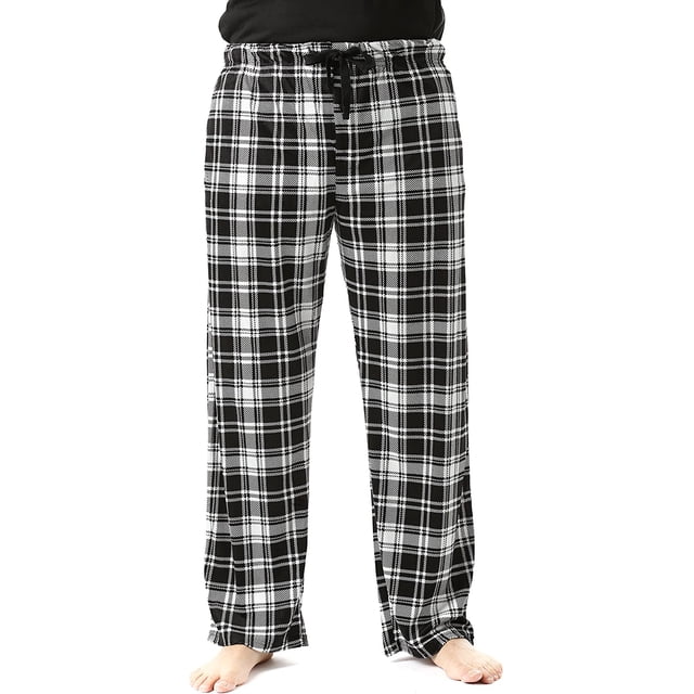 Ultra Soft Fleece Men's Plaid Pajama Pants with Pockets
