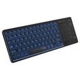 thumbnail image 1 of FlyFlise Clavier Sans Fil à Double Mode Connexion Sans Fil 2,4 G/Bluetooth Conception Ergonomique Effet Rétroéclairage 7 Couleurs avec Pavé Tactile Grand, 1 of 8