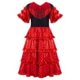 thumbnail image 4 of RUNQHUI Robe de Festival pour Filles Robe Flamenco Espagnole à Franges Jupe Maxi Lyrique à Volants Rouge 2T, 4 of 6